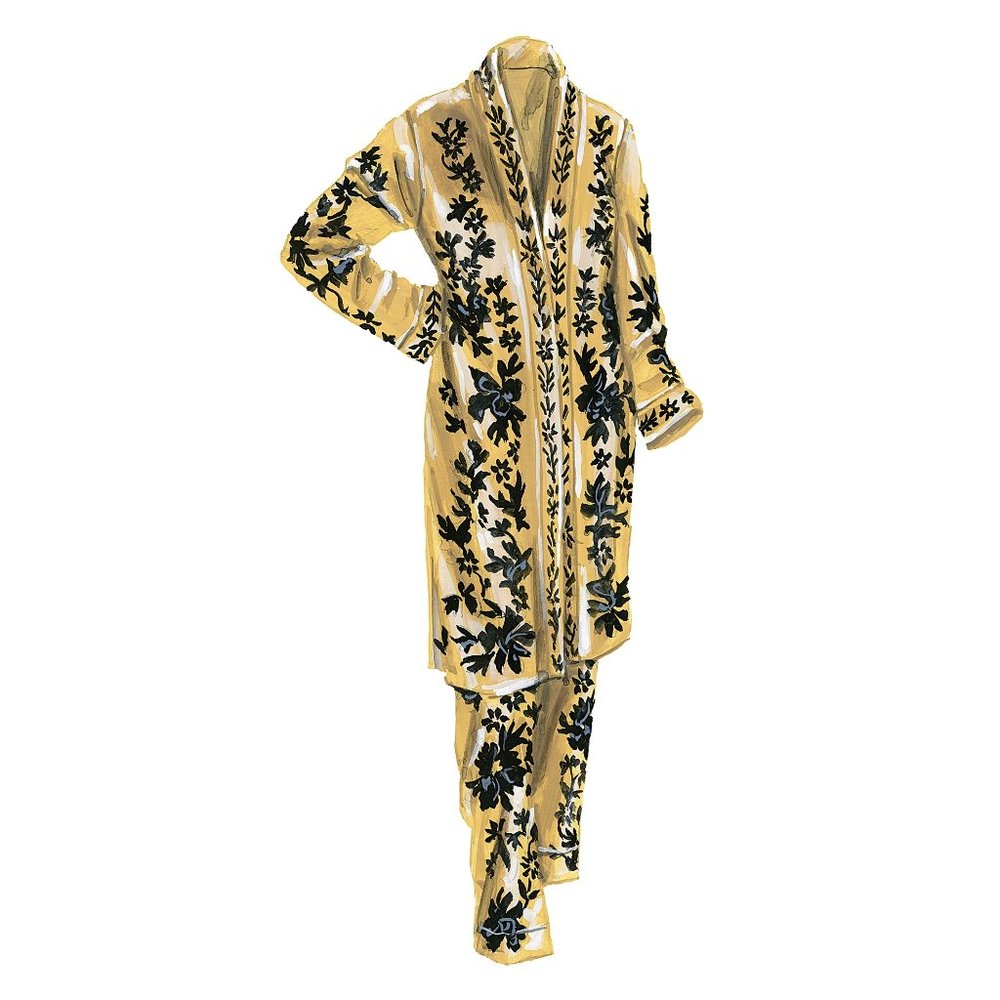 J.Peterman Luminous Velvet Robe Set with pants